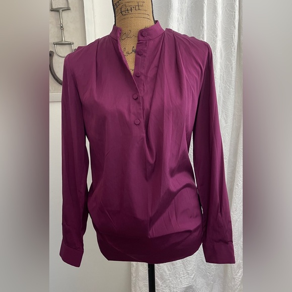 3.1 Phillip Lim Tops - 3.1 Philip Lim Silk Blend Blouse Raspberry Purple colour Covered Buttons Size 0